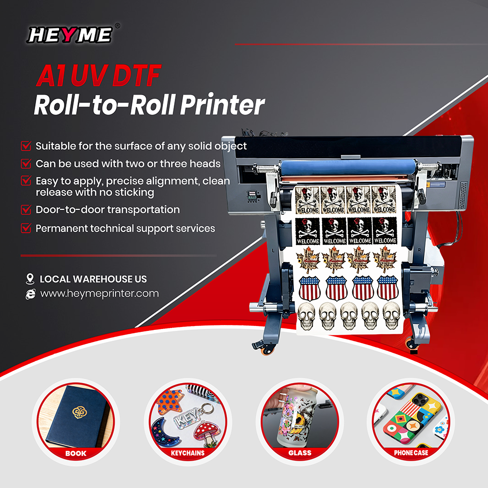HEYME UV Printer | Roll-to-Roll Printing | A1 Size | Epson XP600/I1600/I3200 Printhead