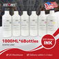 HEYME DTF Printer Ink Set | CMYK + 2W | 6 Bottles 1000ml | US Warehouse