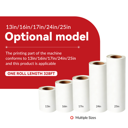 HEYME DTF Transfer Film | 1 Rolls 13” × 328ft (33cm × 100m) | Double Sided Matte | Instant Hot Peel | US Warehouse