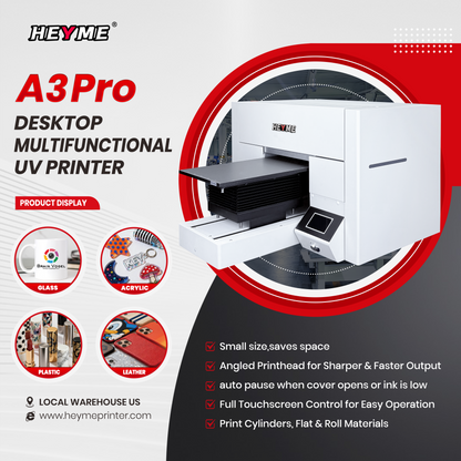 HEYME UV Desktop Printer | Direct-to-Object Printing | A3 Size | Epson I3200 Printhead