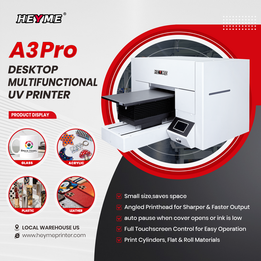 HEYME UV Desktop Printer | Direct-to-Object Printing | A3 Size | Epson I3200 Printhead