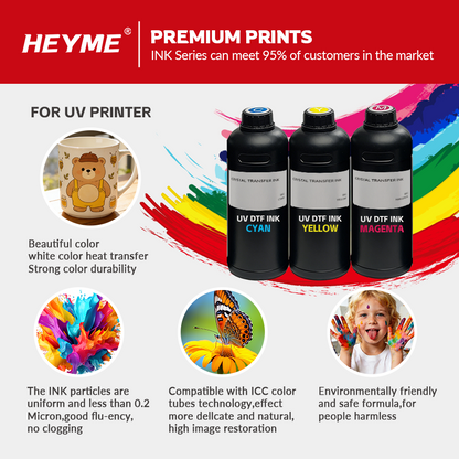 UV Ink | CMYKW+Varnish | 6x1000ml | US Warehouse