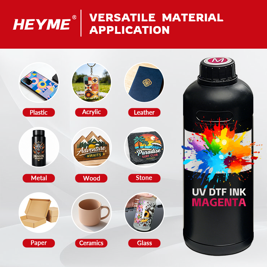UV Ink | 3White+3Varnish | 6x1000ml | US Stock