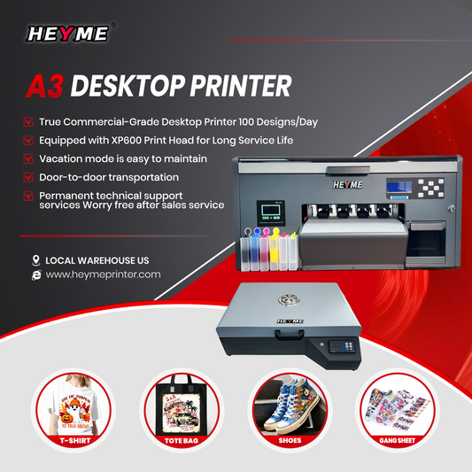 HEYME DTF Desktop Printer | A3 Size | Epson XP600Printhead