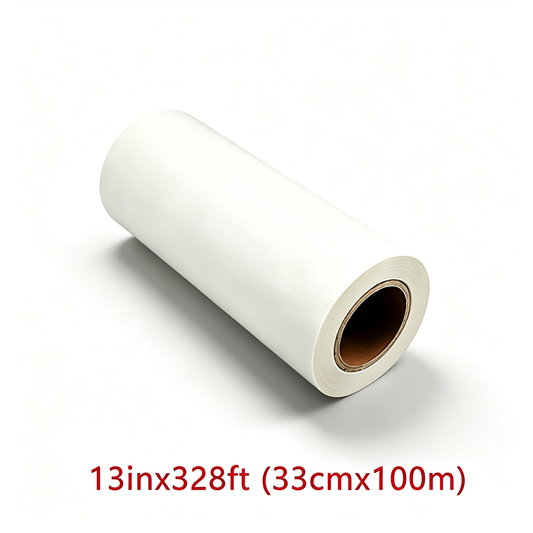 DTF Transfer Film | 1 Rolls 13” × 328ft (33cm × 100m) | Double Sided Matte | Instant Hot Peel | US Warehouse