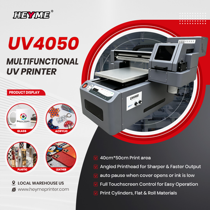 HEYME UV Printer 4050 | Direct-to-Object Printing | Epson xp600/i1600/i3200 Printhead