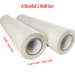 HEYME 2 Roll 60cmx100m/24inx328ft DTF Transfer Film Hot Peel Instant Film Double Side Matte Direct Transfer Film for Heyme Printer