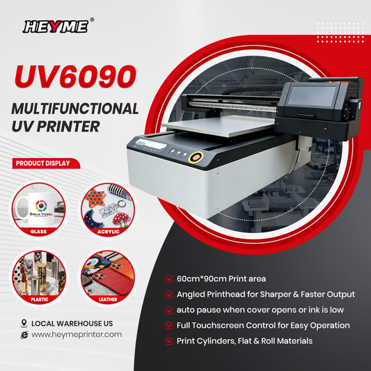 HEYME UV Printer 6090 | Direct-to-Object Printing | Epson xp600/i1600/i3200 Printhead