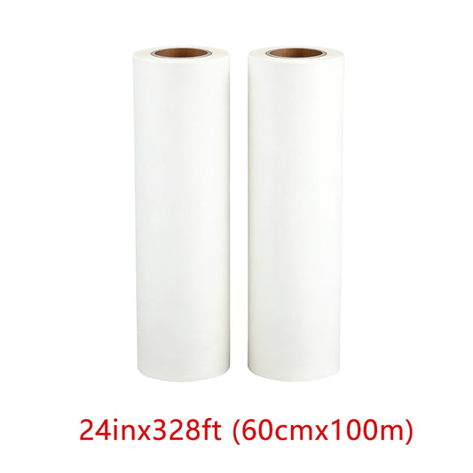 HEYME DTF Transfer Film | 2 Rolls 24” × 328ft (60cm × 100m) | Double Sided Matte | Instant Hot Peel | US Warehouse
