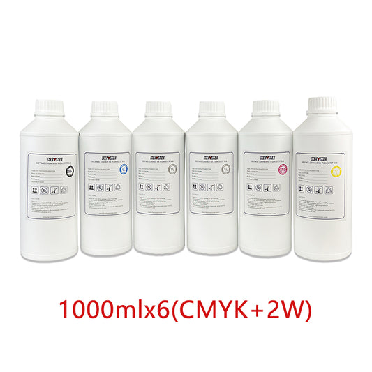 HEYME DTF Printer Ink Set | CMYK + 2W | 6 Bottles 1000ml | US Warehouse