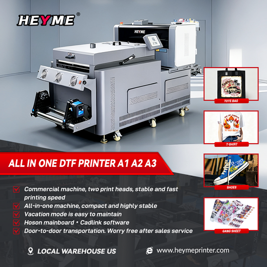 HEYME DTF All-In-One Printer | Printer + Powder shaker | A1/A2/A3 Sizes | Epson XP600/I1600/I3200